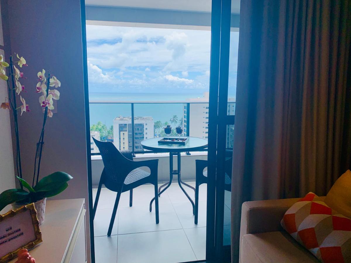 Luxo 1406 - Quarto E Sala Com Varanda Frente Mar Ponta Verde Масейо Экстерьер фото