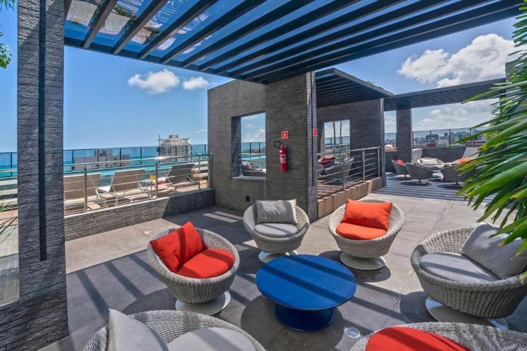 Luxo 1406 - Quarto E Sala Com Varanda Frente Mar Ponta Verde Масейо Экстерьер фото