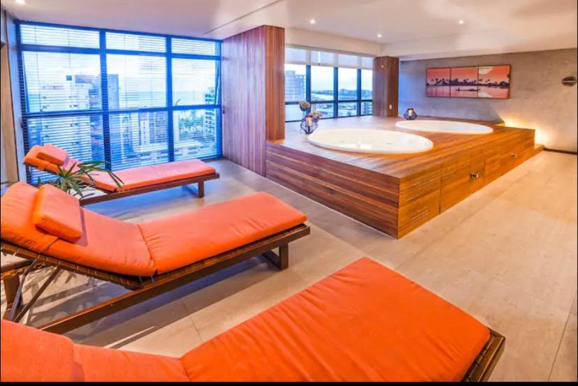 Luxo 1406 - Quarto E Sala Com Varanda Frente Mar Ponta Verde Масейо Экстерьер фото
